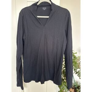 Flax 'In Motion" Long Sleeve V-Neck Tunic, Size Large, Like New